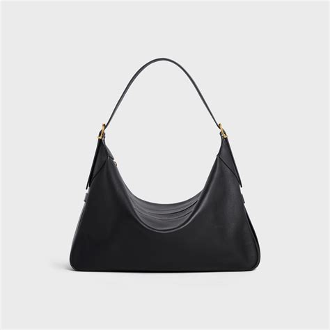 celine romy large black|CELINE Supple Calfskin Large Romy Shoulder Bag Black.